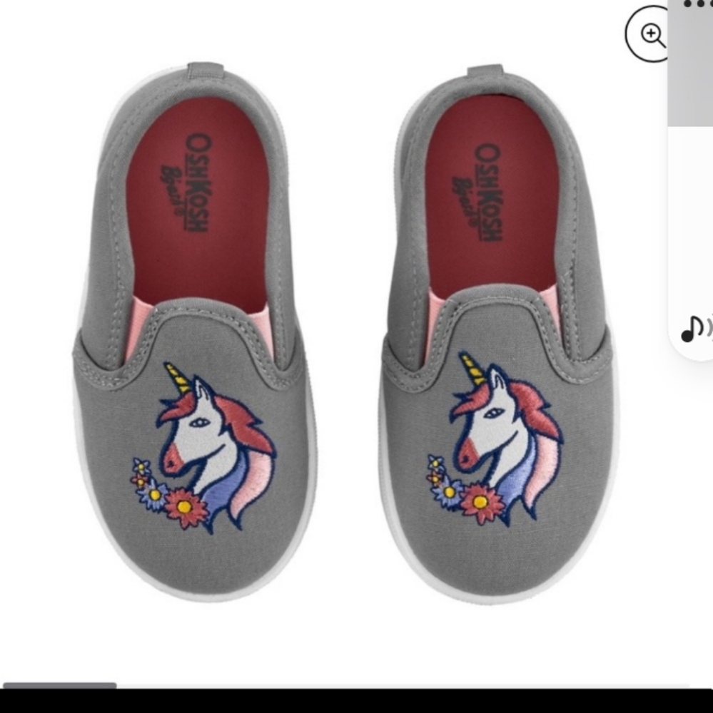 Oshkosh B' gosh  unicorn slip ons shoes
